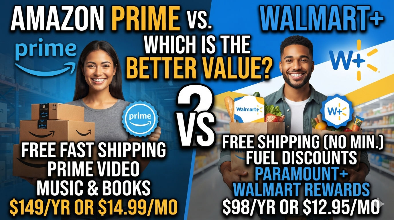 Amazon Prime vs. Walmart+: Which Membership Is the Better Value?