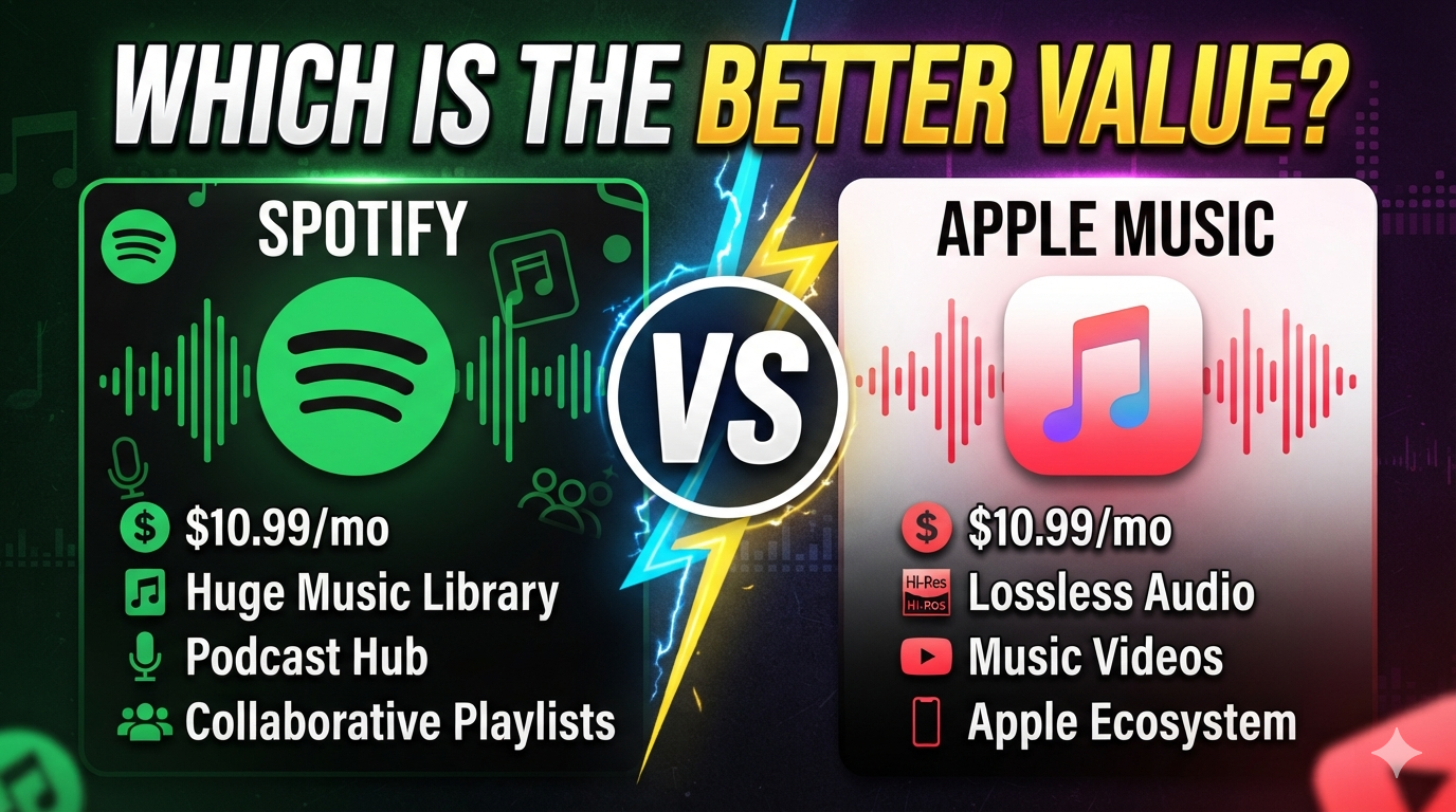 Spotify vs. Apple Music: Which Streaming Service Is the Better Value?