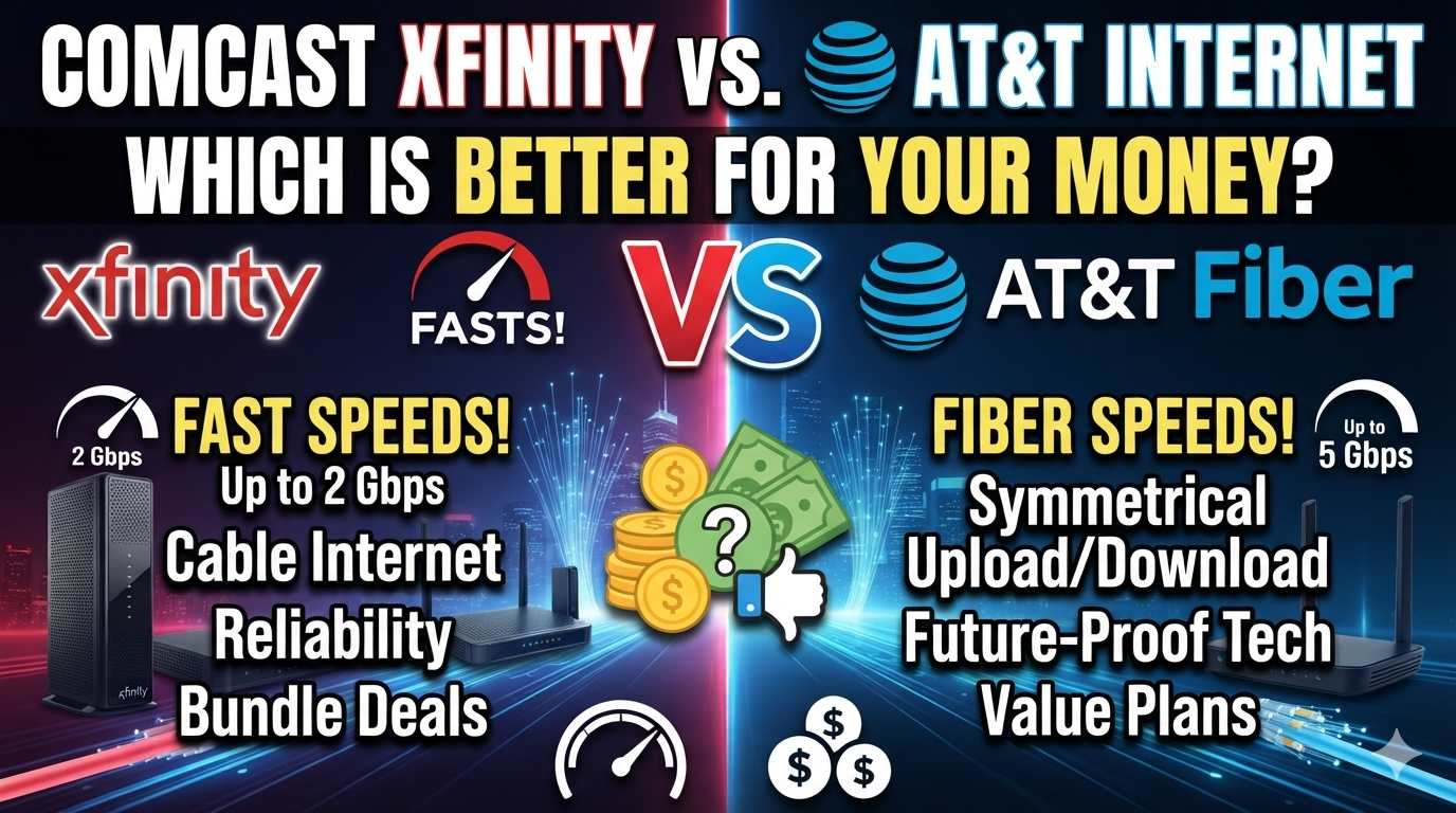 Comcast Xfinity vs. AT&T Internet: Which Is Better for Your Money?