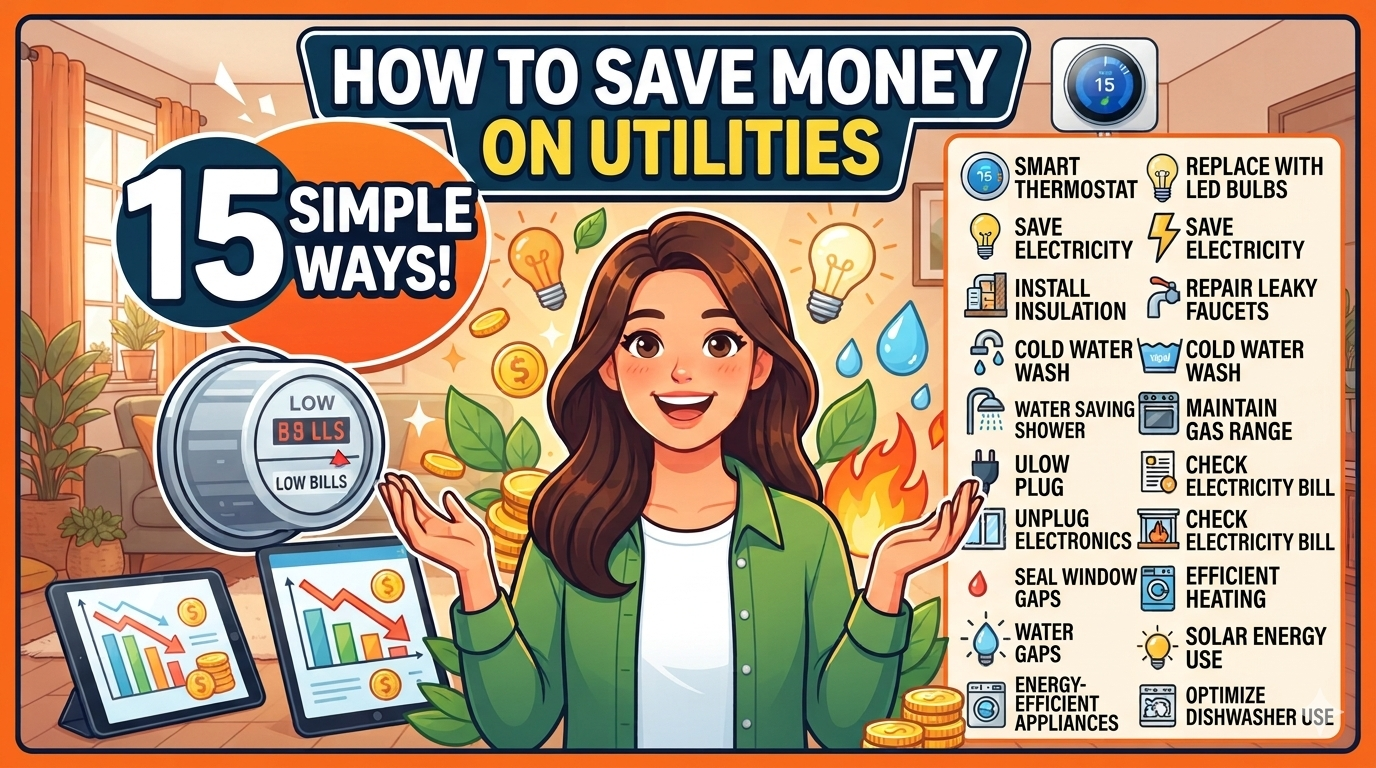 How to Save Money on Utilities: 15 Simple Ways to Lower Your Electric, Water, and Gas Bills